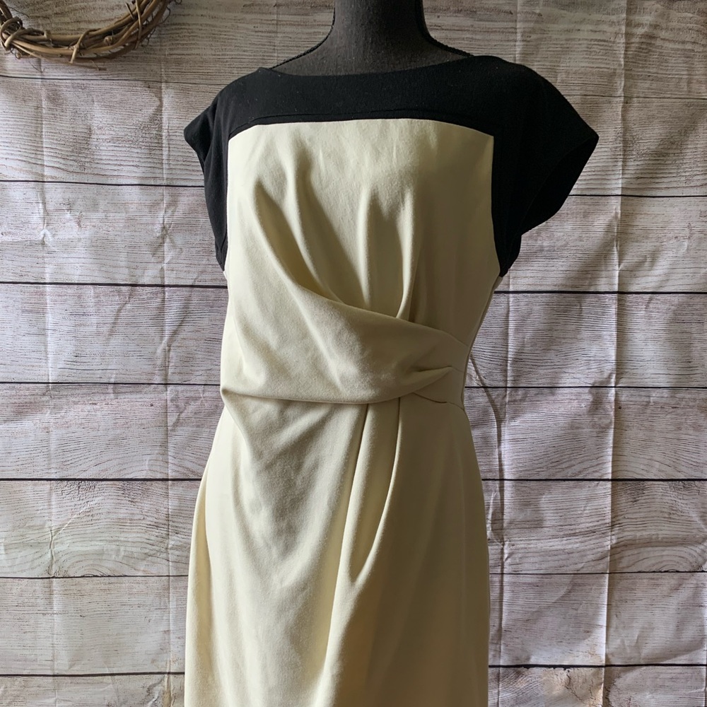Jessica Simpson contrast ponte pencil sheath dress